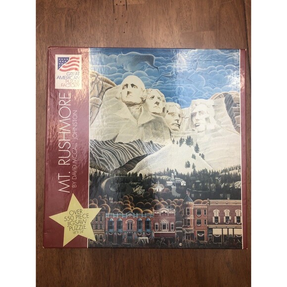 1995 Vintage Mt Rushmore Great American Puzzle Factory #858 COMPLETE - Picture 2 of 6
